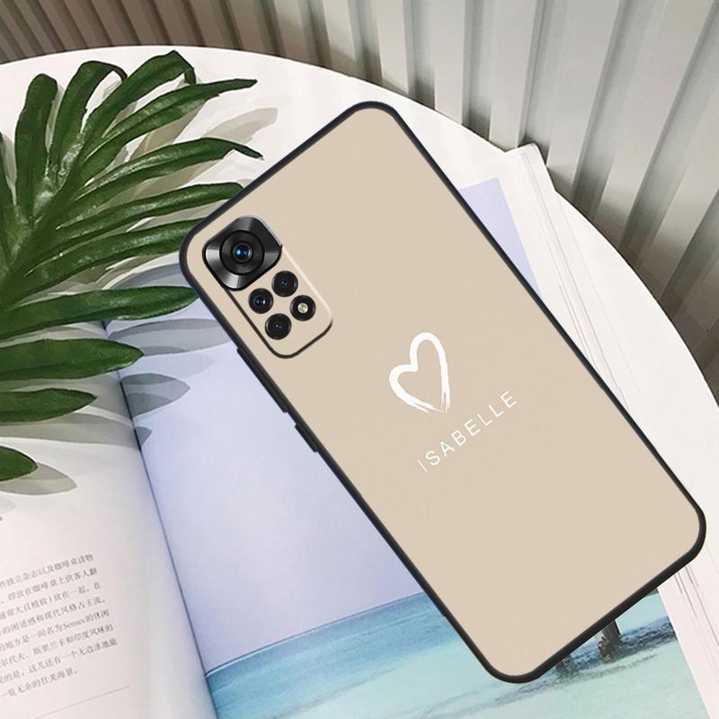 Пастельный чехол для телефона с инициалами на заказ для Xiaomi Redmi Note 12 11 10 8 9 Pro Note 9S 10S 11S Redmi 9C 12C 9T 10C