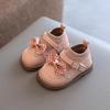 High Top Baby Girl Kintted Sock Shoes Houndstooth Buttefly-knot Toddler Boots for Kids Girls Elegant Newborn Autumn
