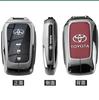 Кожаный чехол для автомобильного ключа из цинкового сплава для Toyota Corolla Hybrid 2021 Rav4 Land Cruiser Prado Camry Highlander Prius C-HR 2018+