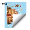 Santa Claus Wall Stickers Christmas Window Cling, Santa/Snowman/House/ Tree Patterns Print, Waterproof Easy Peel Glass Art PVC Decorative