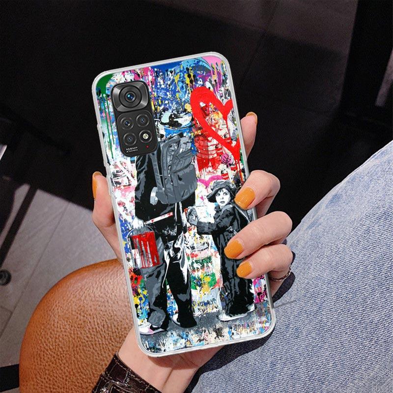 Banksy Graffiti Art Phnoe Case for Phnoe Case for Xiaomi Redmi Note 15 14 14S 13 Pro Plus 12 12S 11S 11E 10S 10 11T 5G Unique Co
