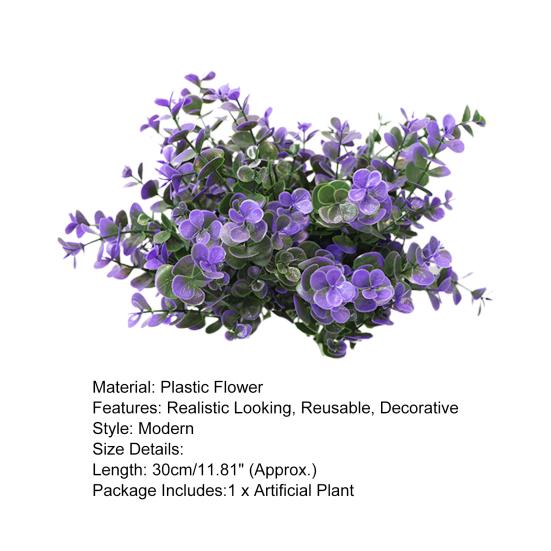 Пластиковый цветок, имитация эвкалипта, не увядающий, необычный, красивый свадебный искусственный стебель с листом