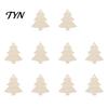 DIY Paintable Wood Crafts 10Pcs 2D Wooden Christmas Ornaments, Blank Craft Hanging Tags, Unfinished Blanks Tree Decorations, Slices for Painting Xmas