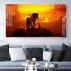 Animal Oil Painting Lion and Lion Art Canvas Painting Gift Painting Office Living Room Corridor Home Decoration Mural No Frame