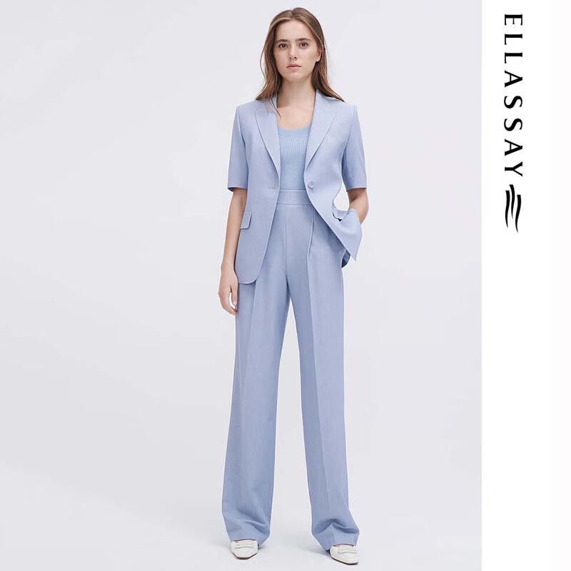 ELLASSAY Женский минималистичный трикотажный топ с коротким рукавом EWE342M05800