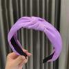 Повязка на голову из лицевой ткани, макияжная атласная повязка, повязка для волос с перекрещенным узлом, обруч для волос, аксессуары для волос, резинки для волос