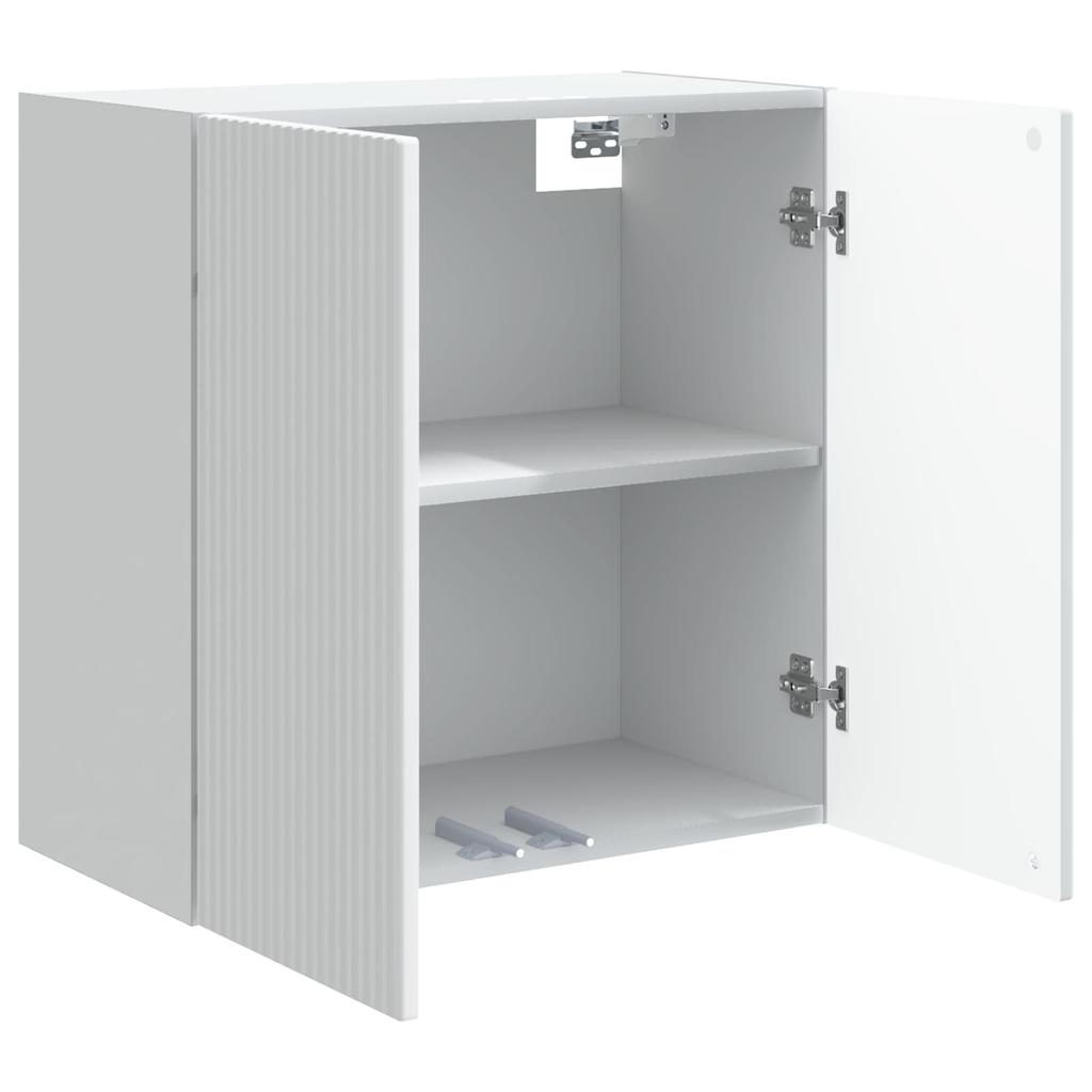 Wall Mounted Cabinet White 59 x 31 x 60 cm Particleboard