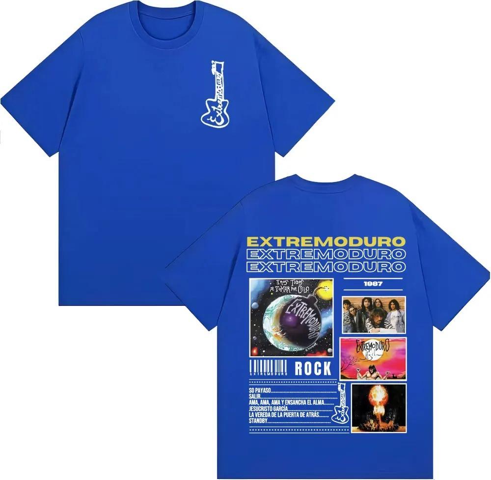 Summer Pop Loose Oversized T Shirt Rock Band EXTREMODURO Tour 2026 Cover T-shirt Men Women Fashion Vintage Short Sleeve T Shirts