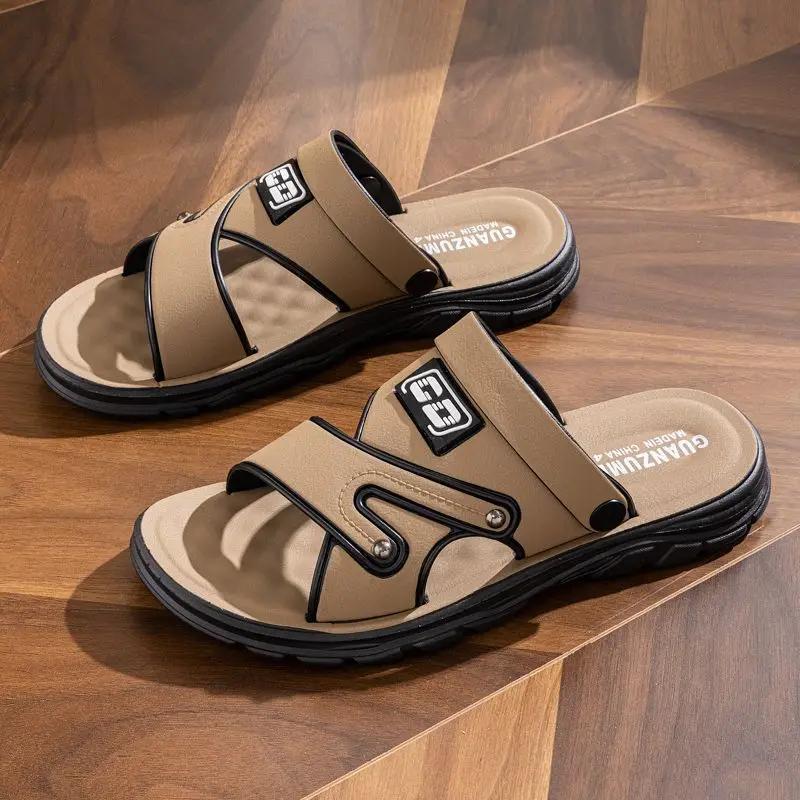 Plastic Rubber Open Toe Shoes for Men Daily Use Breathable Adult V New Summer Low Price Japanese Comfortable Casual Man Sandals