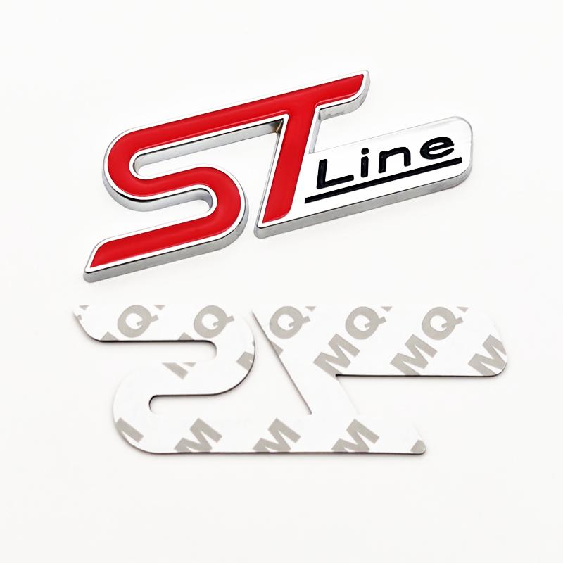 3D Metal ST Logo ST Line Emblem Car Front Grill Rear Trunk BXEC3 ST Line Badge for Ford Puma Fiesta Focus ST Line Sticker Accessories