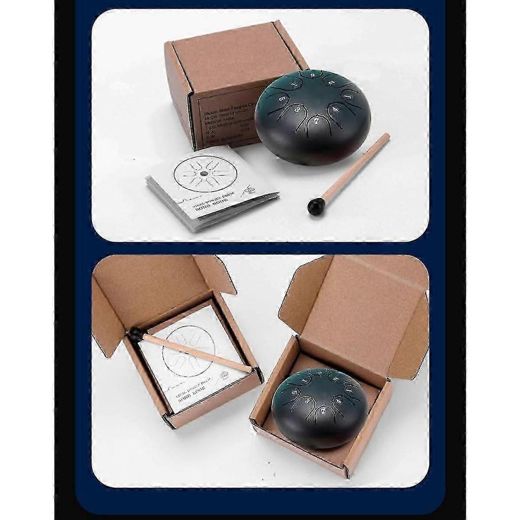 Rain Drum for Outside Garden,Chakra Drum for Rain Outdoor, Drum Rain Chime Waterproof chakra Drum 6 Inches 8 Notes