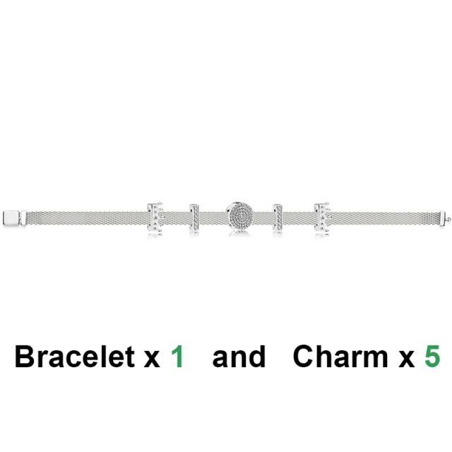 S925 Silver Color Charms Bracelet Set DIY Bracelet with Charms Luxury Original Women Bracelet Charms Jewelry Gifts for Women