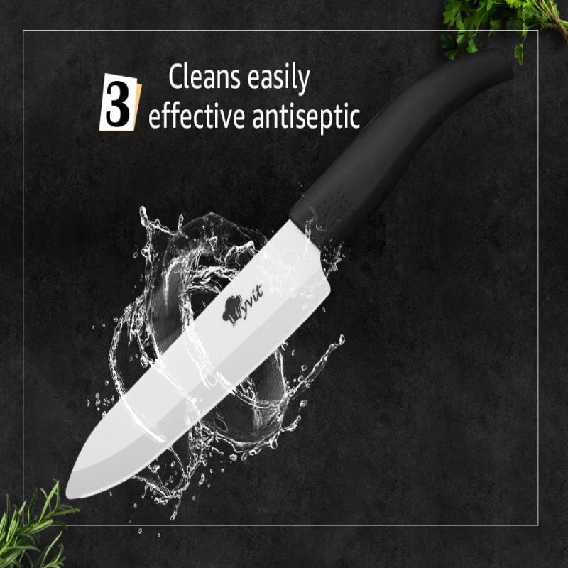 Ceramic Knives Kitchen Knives 3 4 5 6 Inch Chef Knife Cook Set+peeler White Zirconia Blade