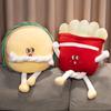Soft Simulation Hamburger French Fries Plush Stuffed Toys Creative Food Bread Pillow Cushion for Girls Children Birthday Gifts