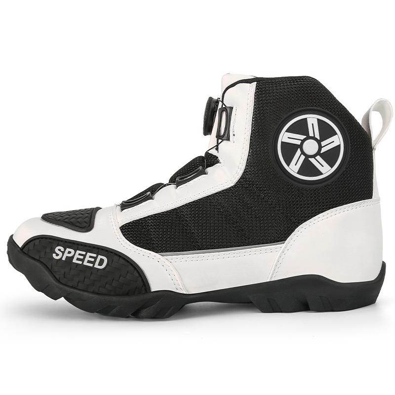 Мотоциклетные ботинки мужские кожаные защитные ботинки для мотокросса, водонепроницаемые нескользящие ботинки для мотокросса и горных гонок