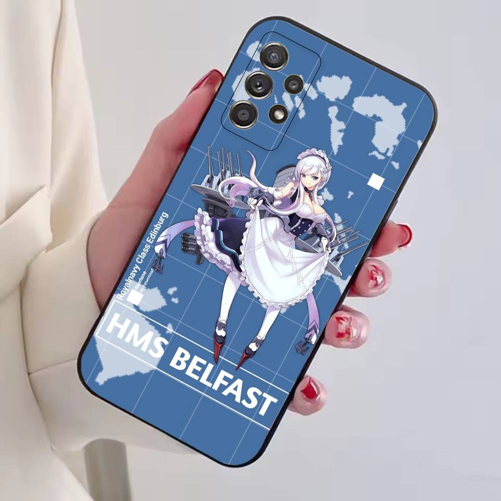 Чехол для телефона Game A-Azur Lane B-Belfast для Samsung S25, S24, S21, S22, S23, S30, Ultra, S20, Plus, Fe, Lite, Note, 10, Черный чехол