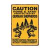 Retro Metal Tin Sign  Warning Dog  Vintage Wall Decor for Home Garden Cafe  Perfect for IndoorOutdoor Use  Rustic Poster Prin