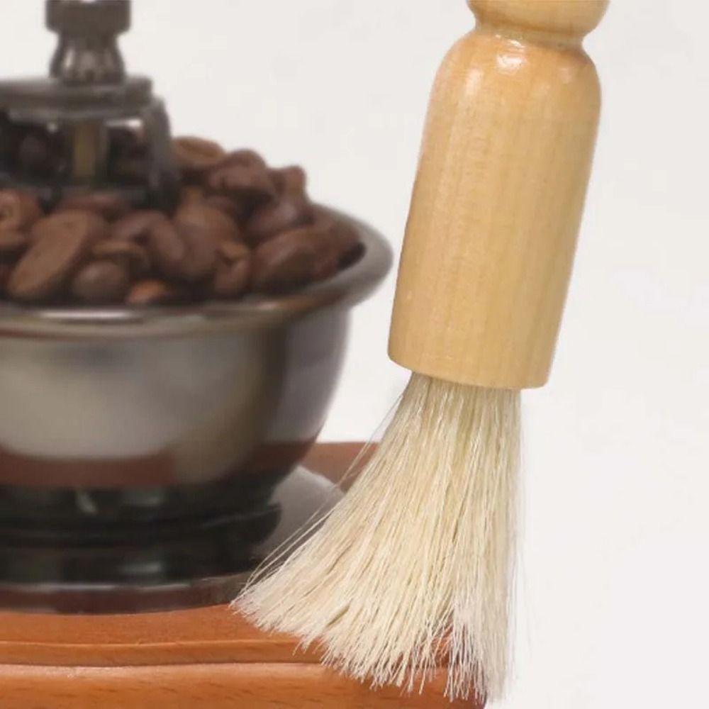 Nylon Coffee Brushes Wooden Handle Coffee Machine Cleaning Brush Coffee Brush Set Cleaning Tools