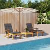 Lounge Chair Cushions 2 pcs Anthracite Oxford Fabric