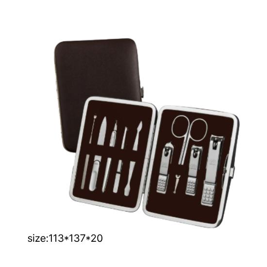777 Three Seven TS-392C Nail Clipper Manicure Grooming Set Brown Case Korean Nail Care Kit