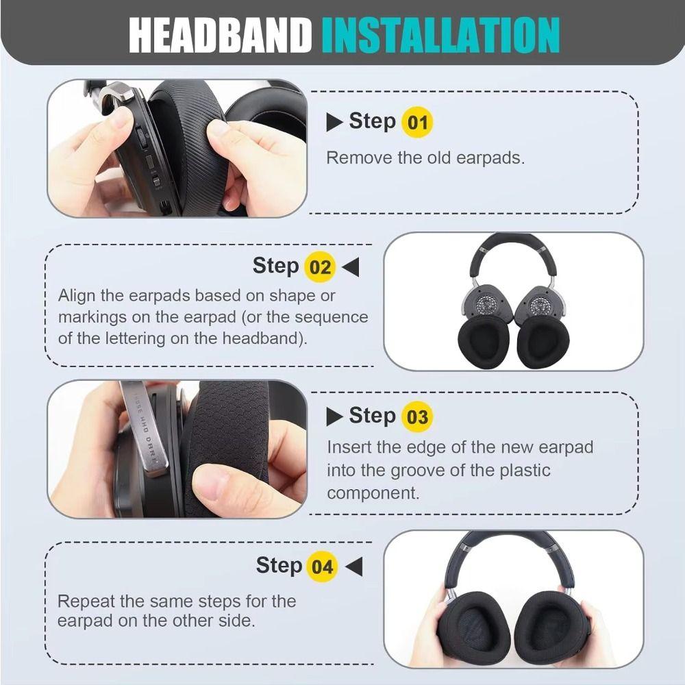 1Pair Protein Leather Ear Cushion for ASUS ROG Delta II Wireless Headphone Accessories