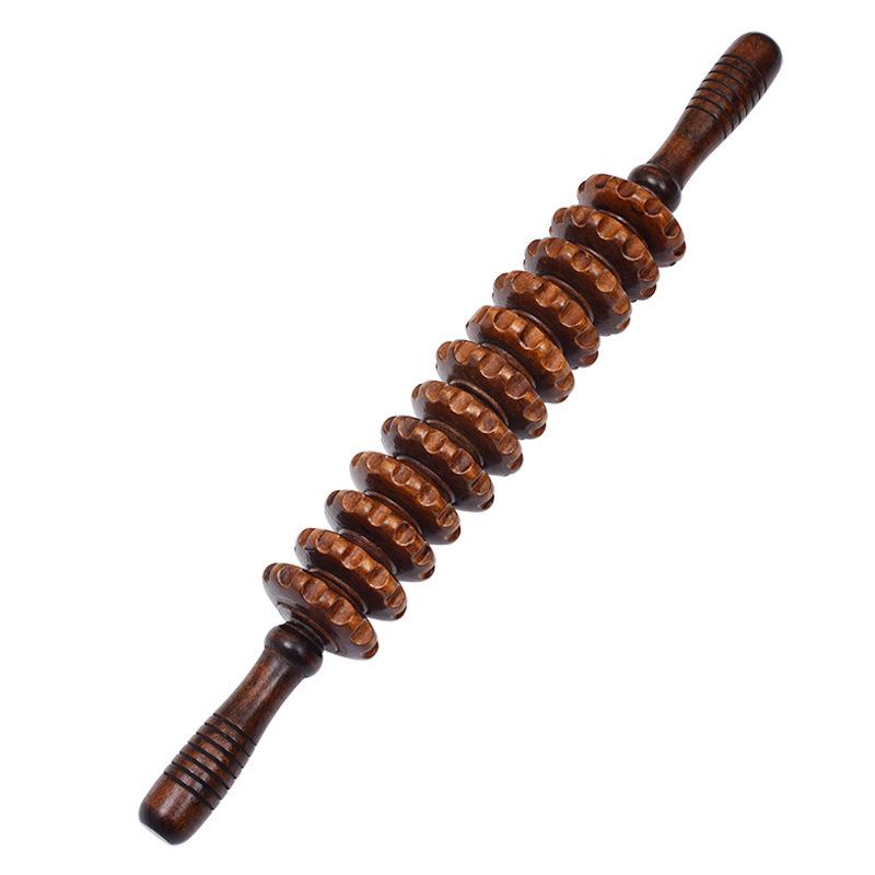 Деревянный ролик-массажер для спины и живота "Клык волка"