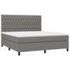 3142034 vidaXL Divan-lit Tapissier Avec Matelas Gris Foncé 180x200cm Tissu