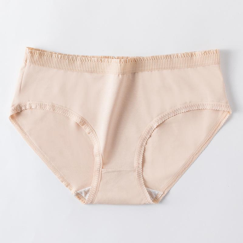Women's Cotton Underwear Summer Waist Sexy Lace Comfortable Antibacterial Breathable Physiological Pants Girl Style Briefs