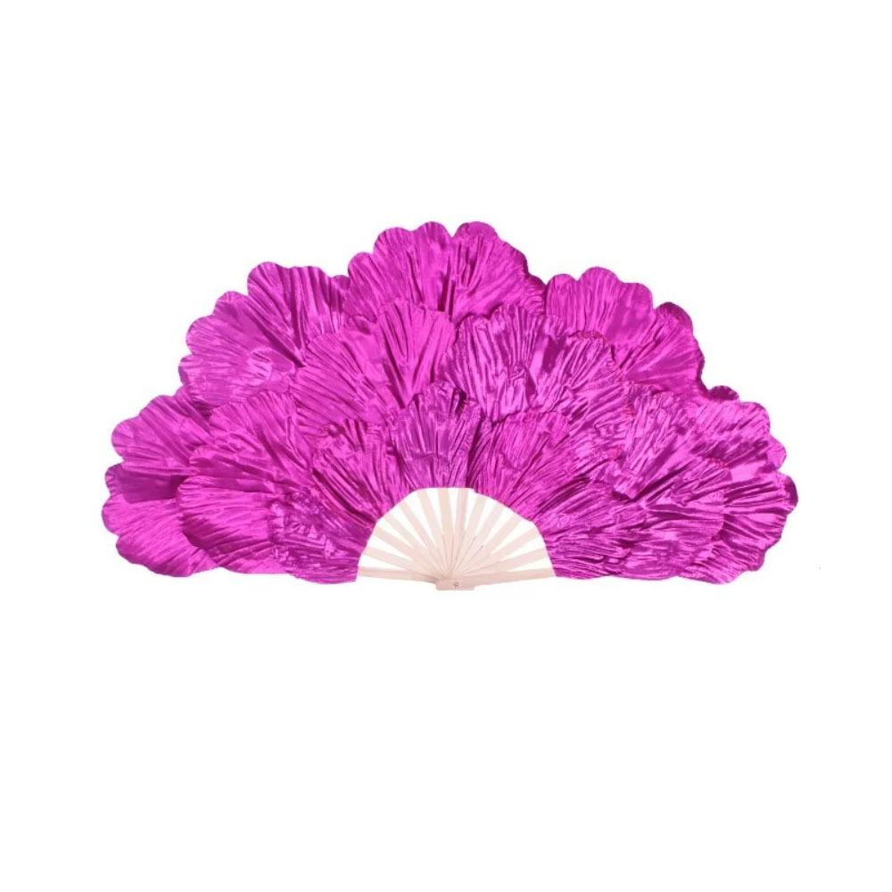 Бамбуковый каркас Веер для танца с лепестками пиона Многослойный цветочный складной веер Веер для выступления Янко Подарок