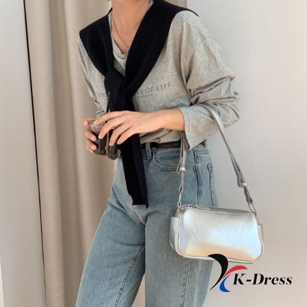 Серебряная сумка через плечо Мини-сумка Квадратная сумка через плечо в стиле ретро Сумка через плечо