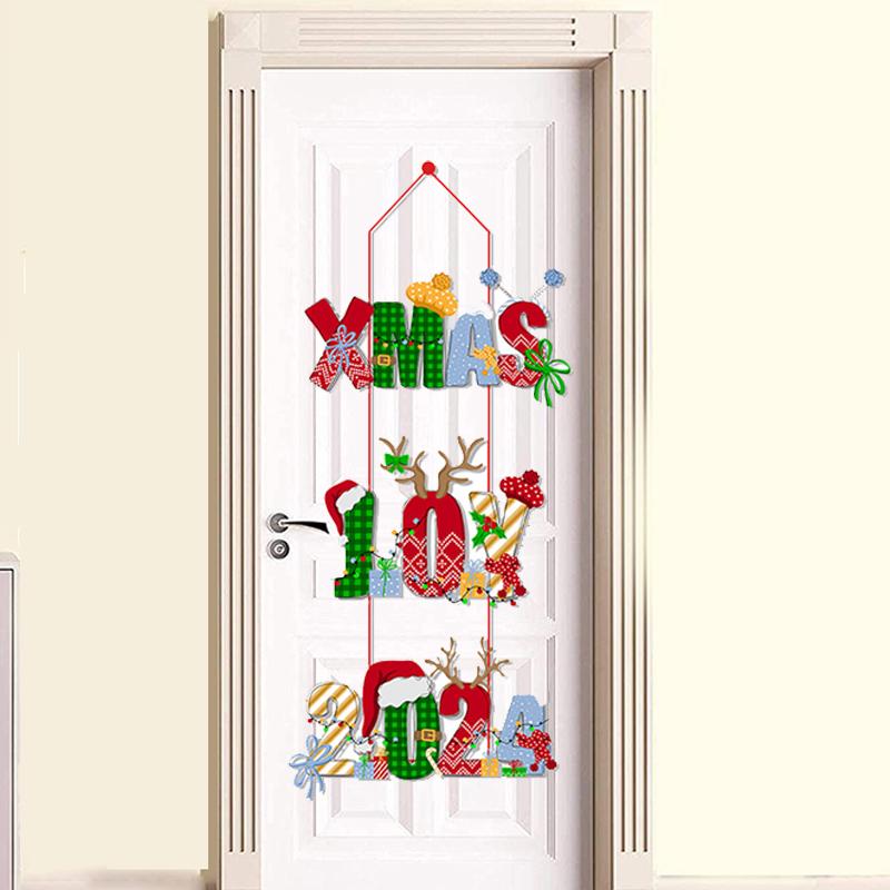 Merry Christmas Hanging Decorations Europe Pendant The United States Christmas New Party Decorative Door Hanging