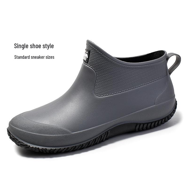 Short Tube Unisex Rain Boots: Lightweight, Waterproof, Low-top Rubber Shoes for Outdoor Use