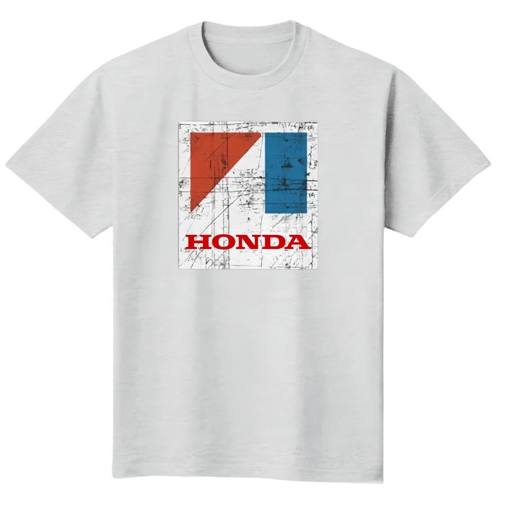 Модная летняя мужская футболка с принтом локомотива Honda для авто- и мотогонок, свободная, с круглым вырезом, с коротким рукавом K2Y