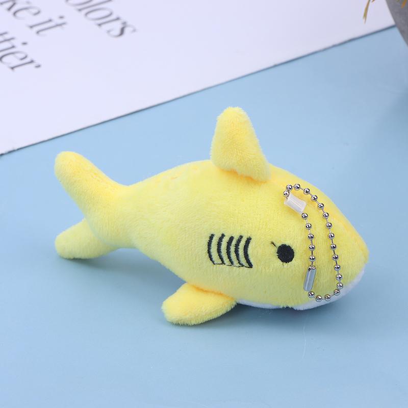 Милый мультяшный фаршированный плюшевый кулон в виде акулы, брелок, кольцо, кукла, игрушки для детей, подарки