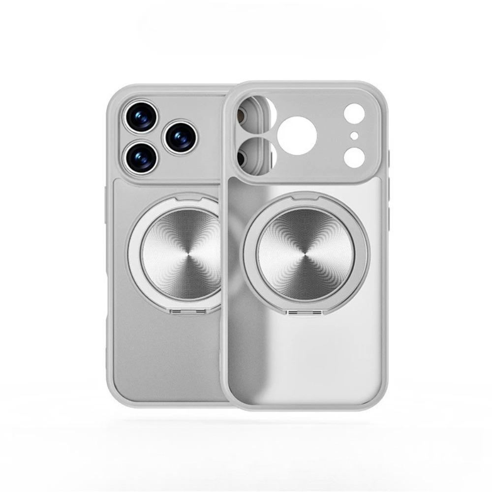 Модный Магнитный Вращающийся на 360° Чехол-Подставка Для IPhone 17 Air 16E 15 14 Plus 13 Pro Max Ударопрочный Матовый Чехол с Защитой Всего Объектива