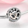 925 Sterling Silver Heart Shape Charm Pendant Beads 925 Sterling Silver Couple Fit Original Jiuhao Charm Bracelet Jewelry