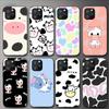 Cute Cow Spots Cartoon Phone Case For Iphone 11 12 Mini 13 14 Pro Xs Max X 8 7 6s Plus 5 Se Xr Shell