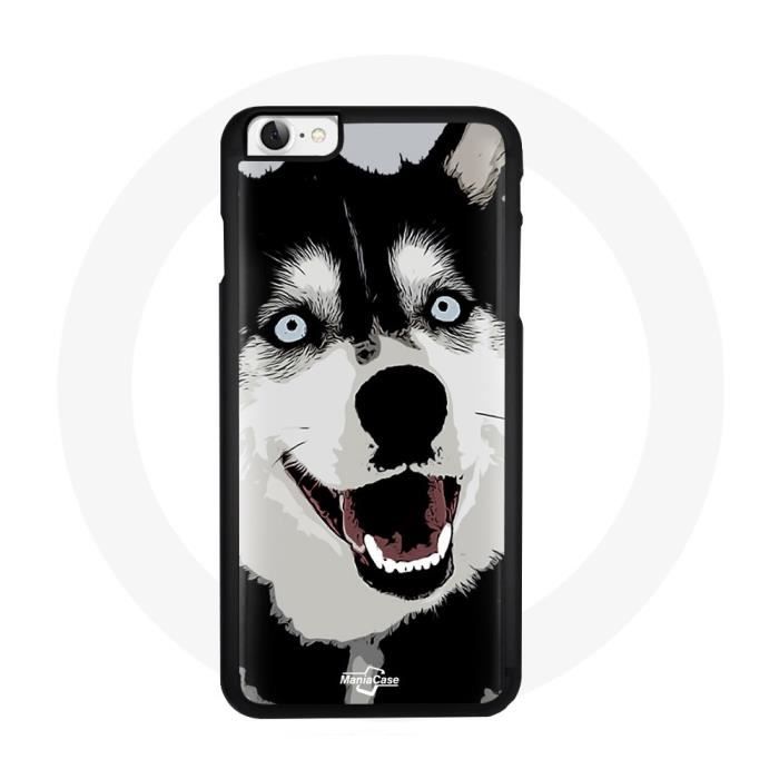 Coque - Maniacase - Iphone 7 Plus - Chien Husky - Souple - Protection et décoration