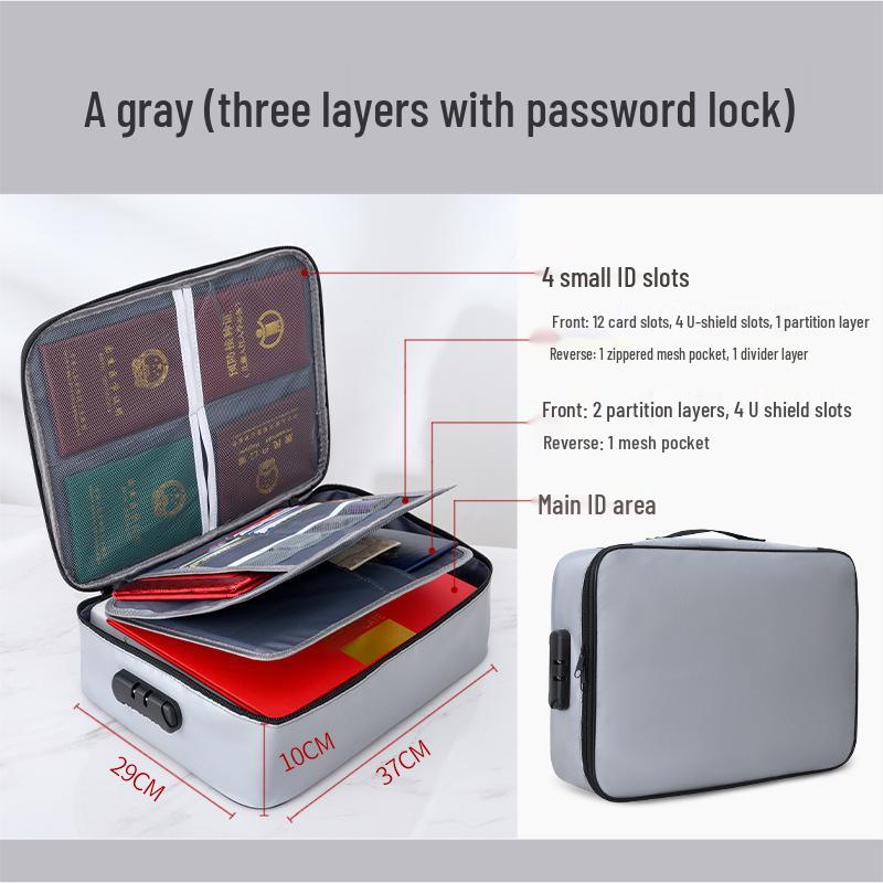 Многослойная дорожная сумка для хранения карт и документов