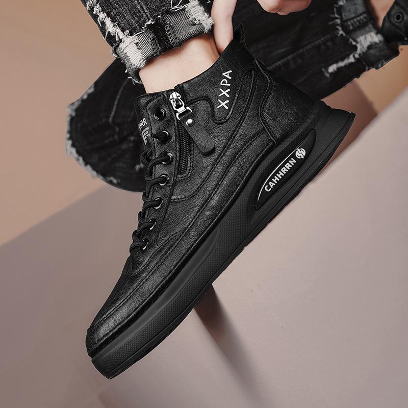 Autumn New High-top Board Shoes Men's Casual Little White Shoes Versatile Student Sports Shoes Four Seasons Trendy Shoes Martin Shoes