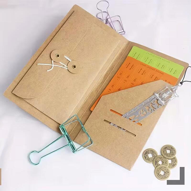 1/2PCS Portable Passport-Envelope Storage Bag Multi Purpose Kraft Paper Scrapbooking Ticket Holder Business Card Card Organizer