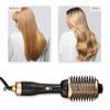 2 In 1 Gold One Step Hair Dryer Brush And Volumizer Anti-scald Hair Straightener&Curler Negative Ions For Wet Dry Hot Air Brush