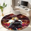 Classic Japanese-style cartoon Demon Slayer round rug, home soft decorative anti-slip yoga mat and chair mat, outdoor floor mat carpet K31