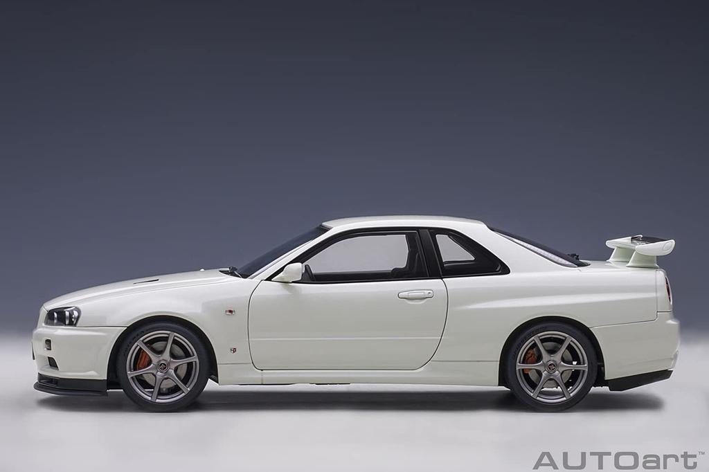 AUTOart Nissan Skyline V Spec II White Pearl Finished Product 77406 1/18 GT-R (R34)