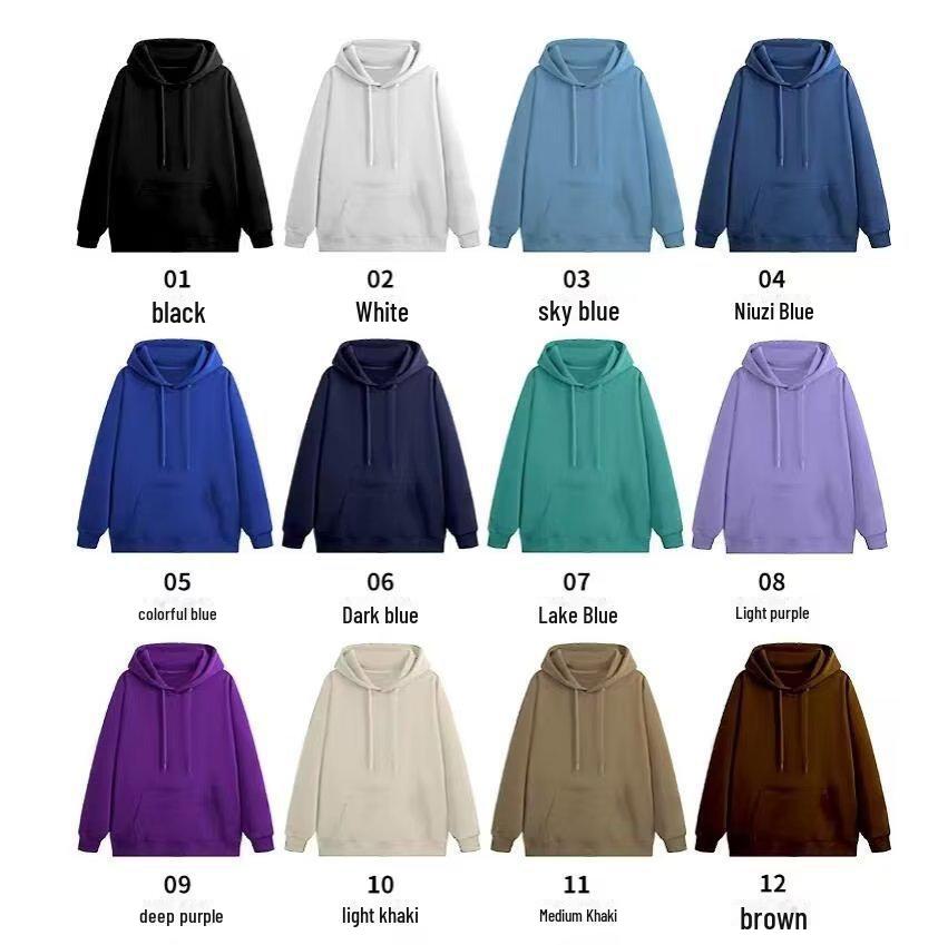 Свитшот с принтом логотипа в однотонном цвете: Популярная осенне-зимняя толстовка с круглым вырезом и бархатной толстовкой