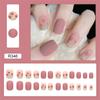Набор накладных ногтей «Кошачий глаз» нежно-розового цвета, 30 шт., многоразовые, глянцевые, полупрозрачные, с гелевым блеском и легким снятием
