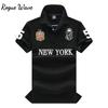 RogueWave New Summer Men Polo Shirts Great Designer Original NEW YORK Embroidered Short Sleeve Leisure Sports Loose Shirts