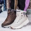 TUINANLE Мужские высокие водонепроницаемые хлопковые кроссовки Женская обувь с теплой вельветовой подкладкой для зимнего использования на открытом воздухе