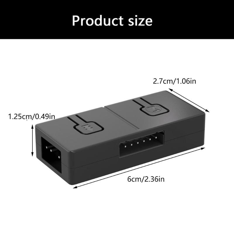 Конвертер 5V 3Pin ARGB в 12V 4Pin ARGB Конвертер 5V ARGB в 12V ARGB Ручной контроллер Передача Вентилятор корпуса