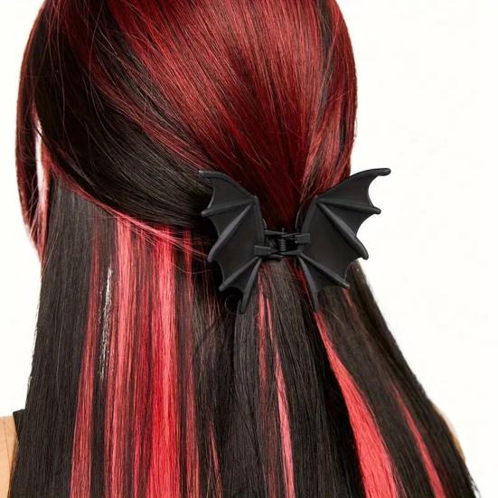 1/2Pcs Gothic Style Bat Hair Claw Spooky Goth Bats Wings Hairpin Women Halloween Metal Hair Accessories